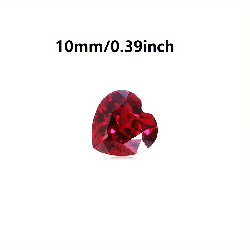 Heart Shape Lab Grown Pigeon Blood Ruby Gems for DIY Jewelry